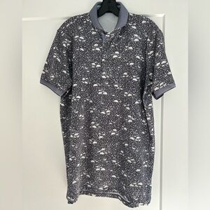 Greyson Grey pattern polo shirt (M)